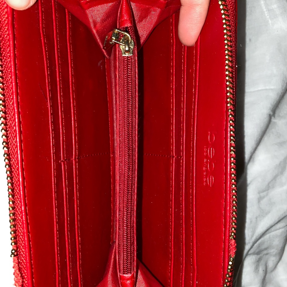 Red Bebe Wallet Ruby Red With Gold - image 4